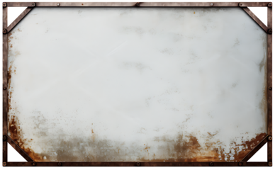 Dirty old metal sign cutout