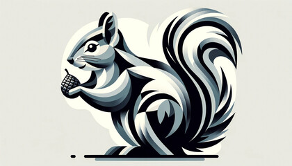 grey squirrel illustration
