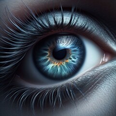 Macro ojo humano