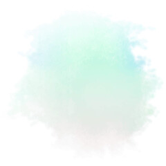 Fototapeta na wymiar Vibrant Blue and Green Watercolor Cloud