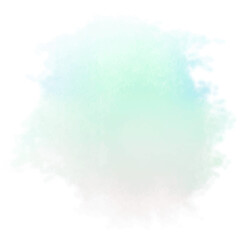 Vibrant Blue and Green Watercolor Cloud