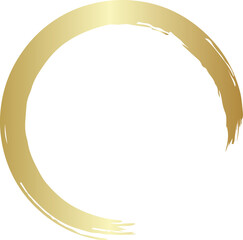Gold circle line brush set. Element for design