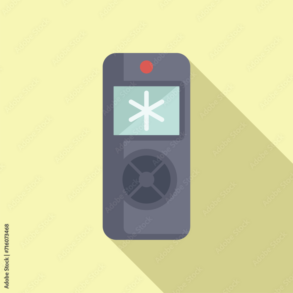 Aufkleber conditioner remote control icon flat vector. device unit help. system climate