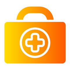 medical kit gradient icon