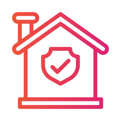 home security gradient icon