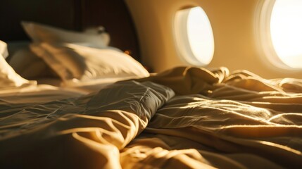 As the world awakens outside your private jet window, revel in the lavish linens and textiles that...