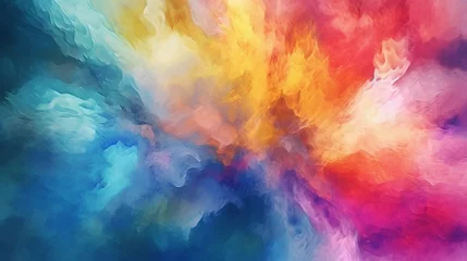 Fotobehang Mix van kleuren Abstract Water color Brush Strokes Ai Generative