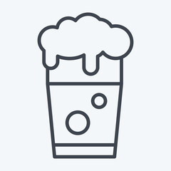 Icon Pint of Beer. related to Ireland symbol. line style. simple design editable. simple illustration