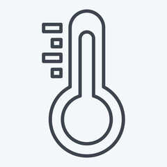 Icon Thermometer. related to Laundry symbol. line style. simple design editable. simple illustration