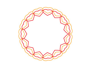 Valentine Day Frame Background Illustration	
