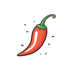 Red hot chilli pepper vector illustration
