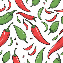 Red hot chilli pepper vector illustration