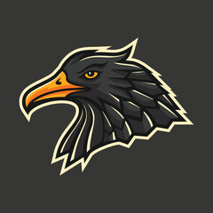 Eagle head mascot logo character illustration