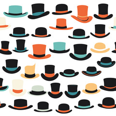 Hat icons vector set vintage hats collection