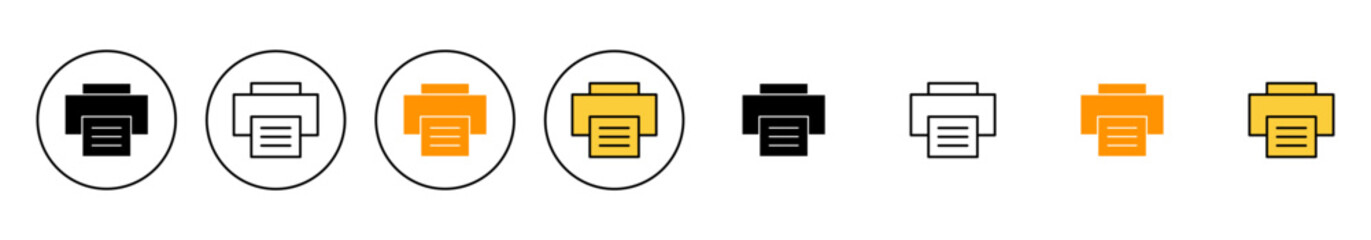 Print icon set vector. printer sign and symbol