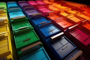 The technicolor palette of modern banking paints a vivid picture, illustrating the myriad possibilities that emerge when technology meets financial services.  Generative Ai.