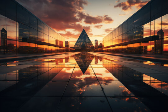 The interplay of light and shadow in the digital realm mirrors the nuanced landscape of banking, emphasizing the depth and complexity of financial solutions.  Generative Ai.