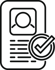 Take new cv candidate icon outline vector. Human staff. New business online