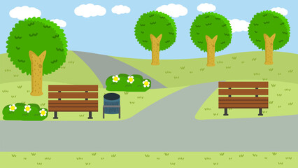 park images Greenery makes you feel relaxed in vector