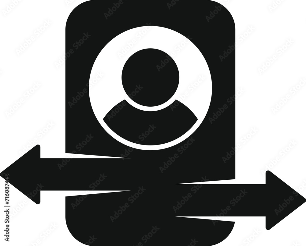 Poster ambiguity icon simple vector. data confused. lost question block
