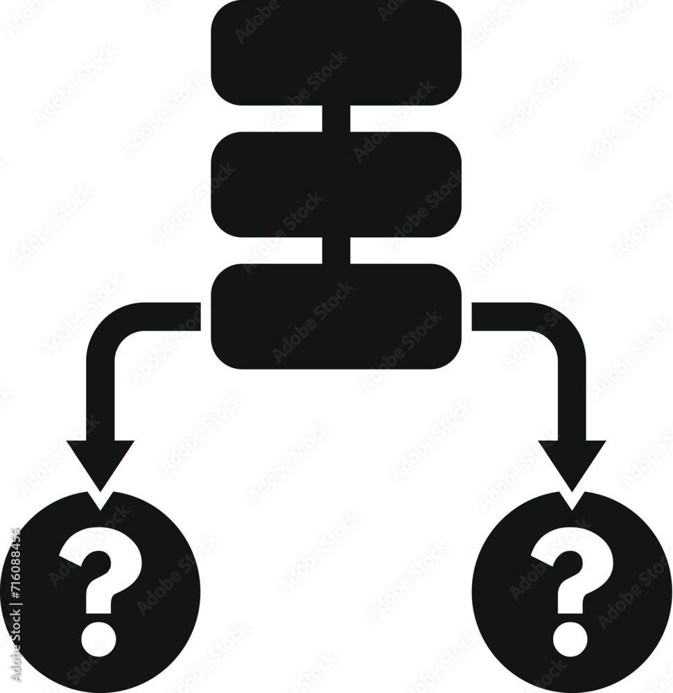 Poster lost block different icon simple vector. square report. brain compact