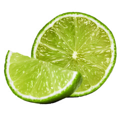 lime slice isolated 