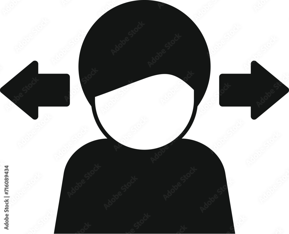 Poster man choice online icon simple vector. figure sign. evaluate report