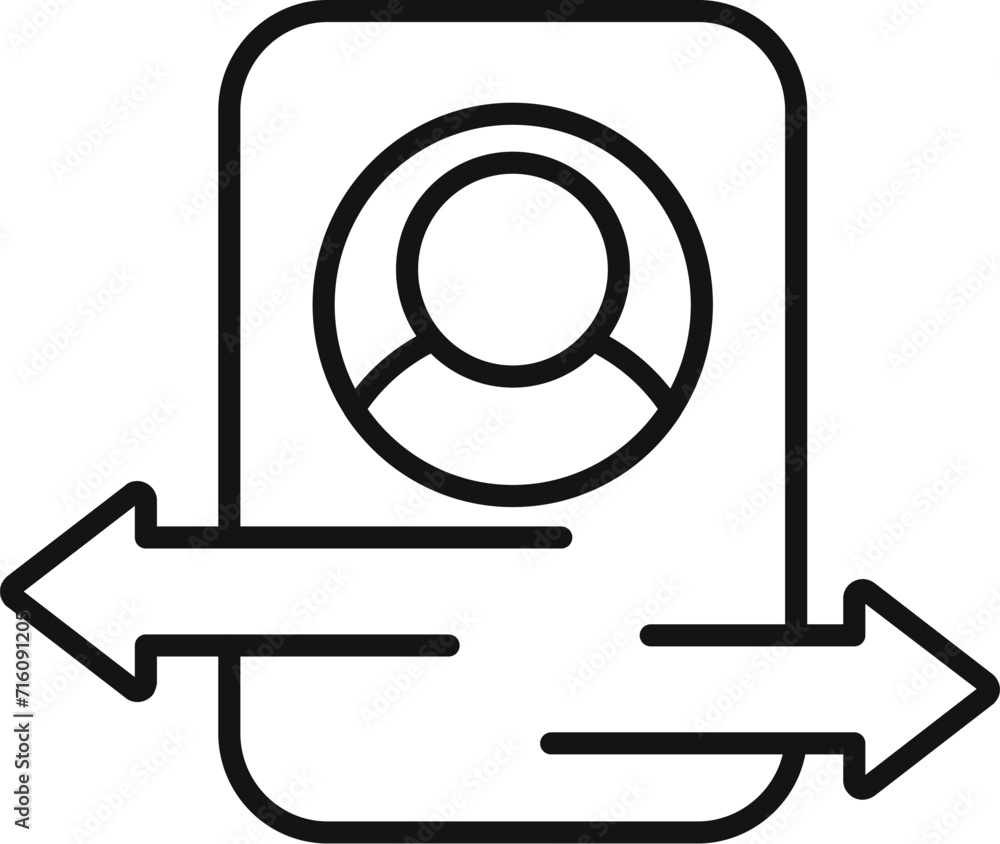Poster ambiguity icon outline vector. data confused. lost question block