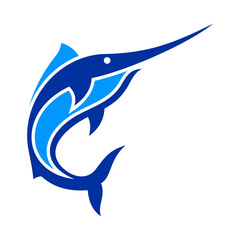 Marlin Vector Logo Design Template