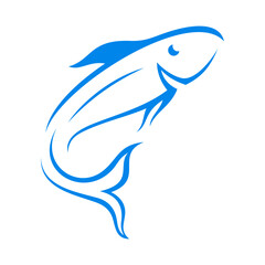 Fish Vector Logo Design Template