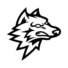 Wolf Head Vector Logo Design Template