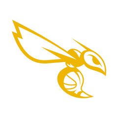 Wasp Vector Logo Design Template