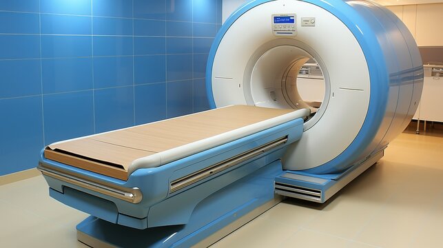 Patient calmly prepared, filled with anticipation for precise mri procedure in progress