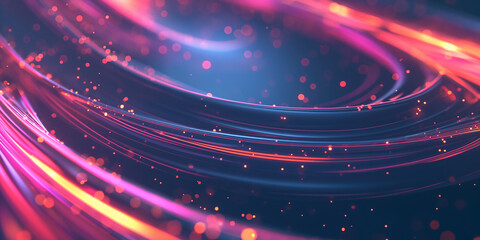 Glowing streaks of colorful light rays