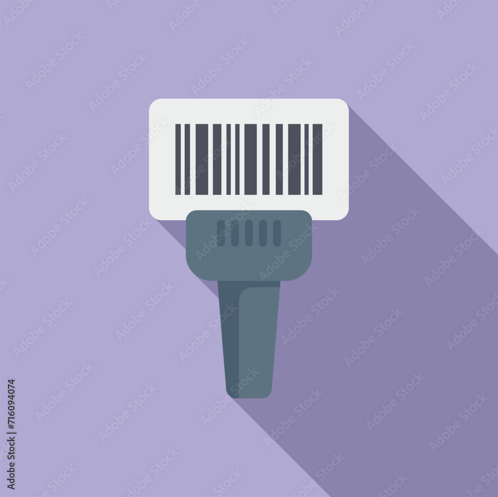 Aufkleber smart bar code scanner icon flat vector. quick response. label cell app
