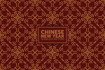 2024 Chinese New Year card. Modern traditional decoration. Flat vector ornamental design for calendar, invitation and social media. Holiday background.