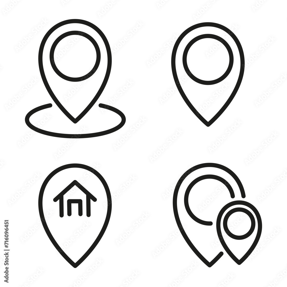 Poster set of geolocation map mark. vector illustration. eps 10.