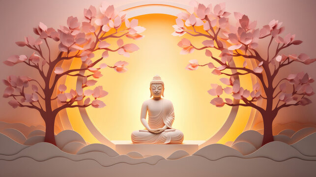 Vesak - Sri Lanka (Buddhas birth,  enlightenment,  and death) made in paper cut craft