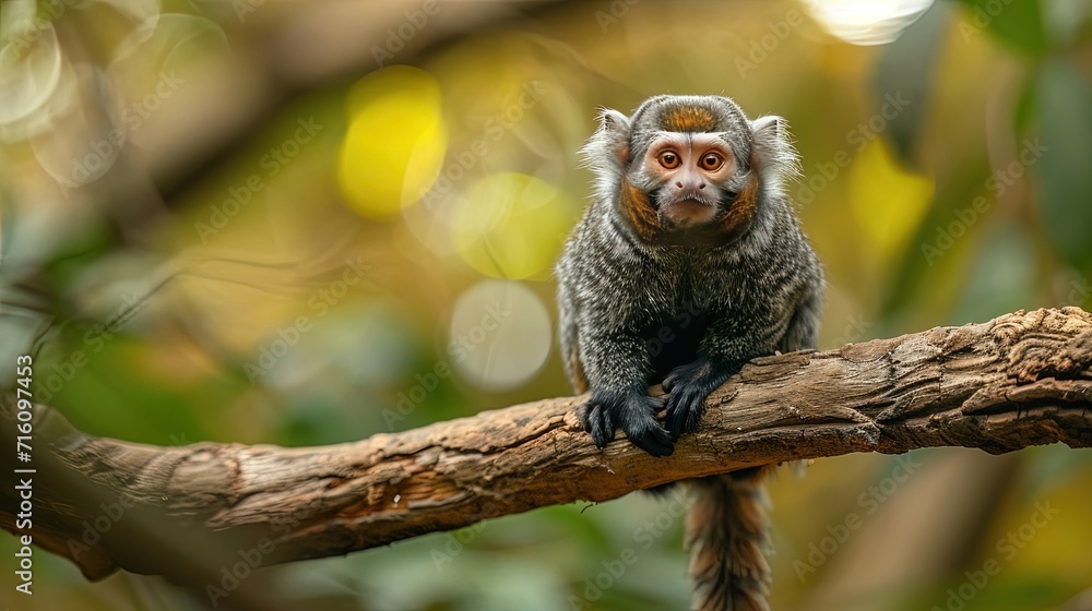 Canvas Prints Marmoset on a branch