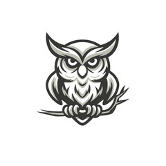 Fototapeta premium owl mascot flat vector logo