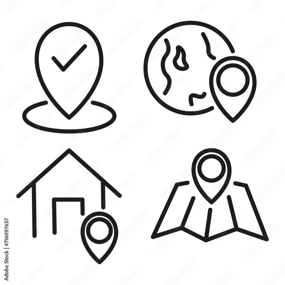 Poster set of geolocation map mark. vector illustration. eps 10.