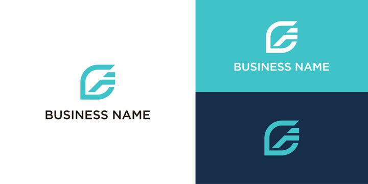 Vector cf logo monogram simple and modern 