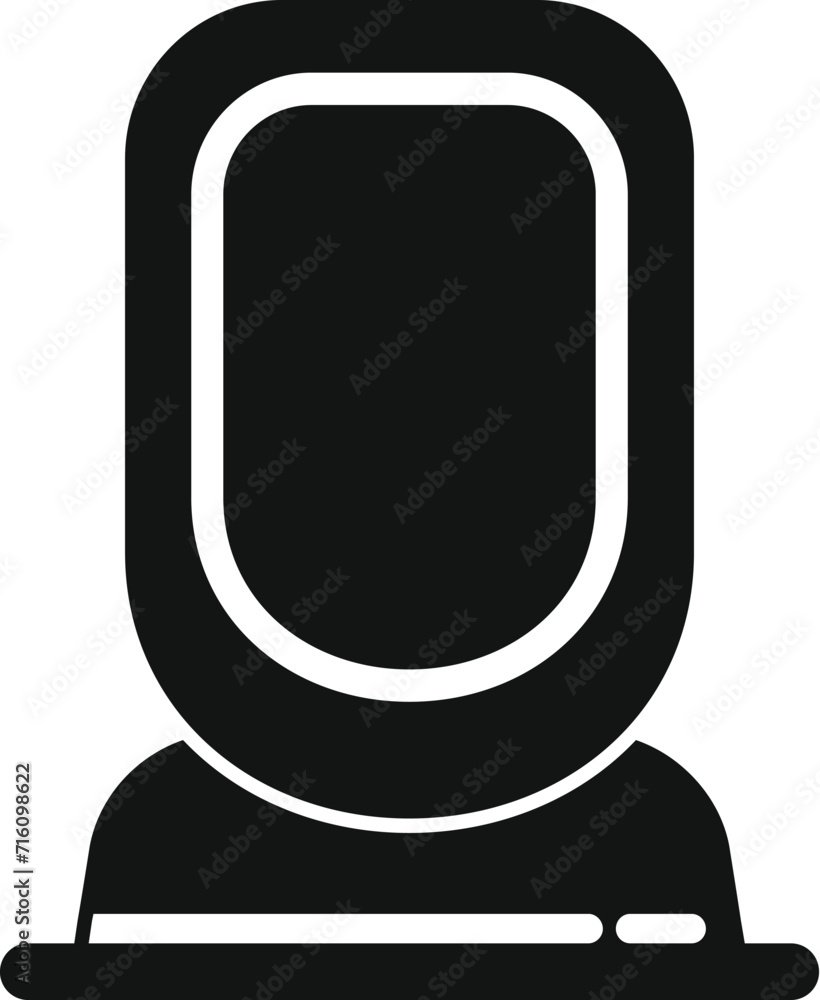 Poster mirror bar code scanner icon simple vector. matrix bar. smart scan