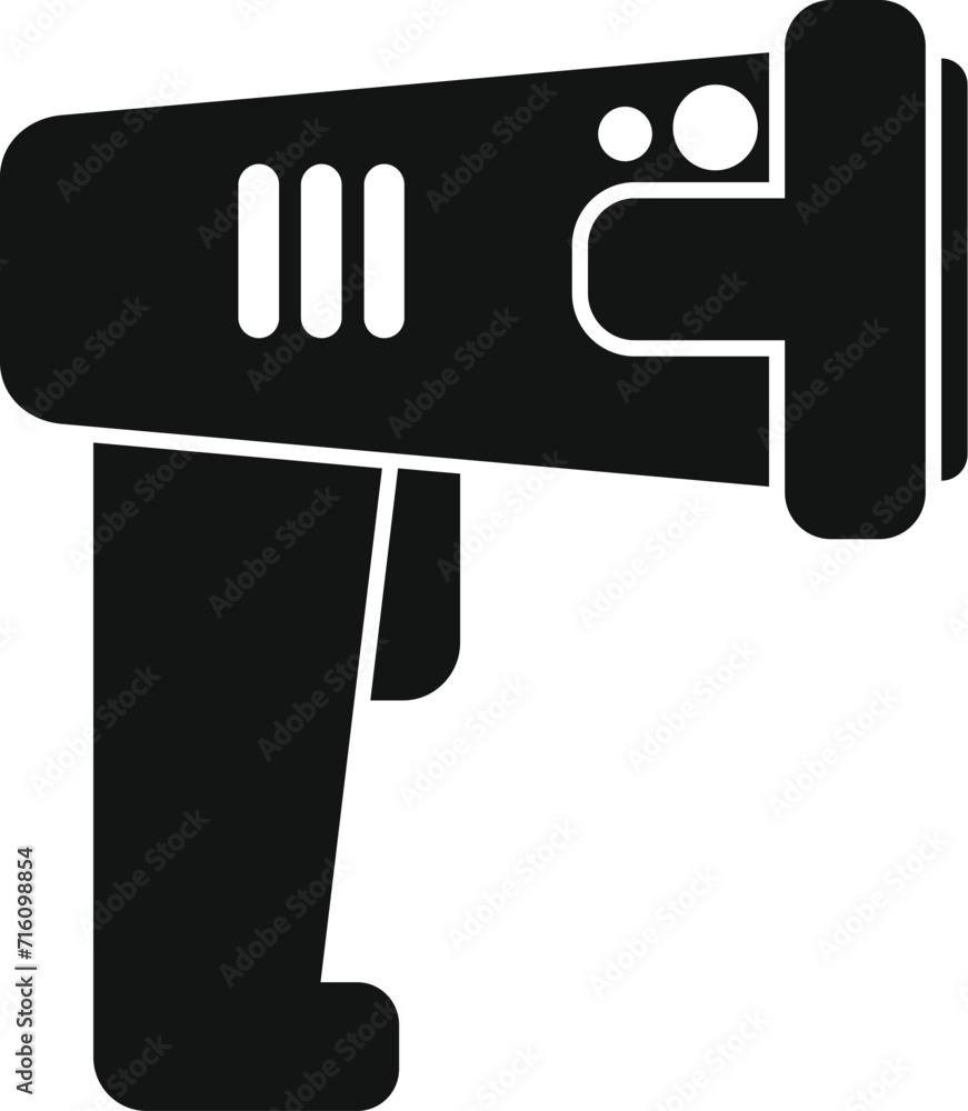 Poster handle bar code scanner icon simple vector. check ticket. app finger