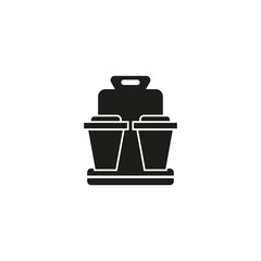 Coffee beverage solid icon. Vector illustration. EPS 10.