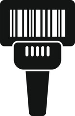 Smart bar code scanner icon simple vector. Quick response. Label cell app