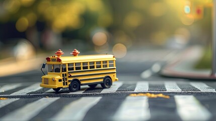 School Bus Toy Miniature