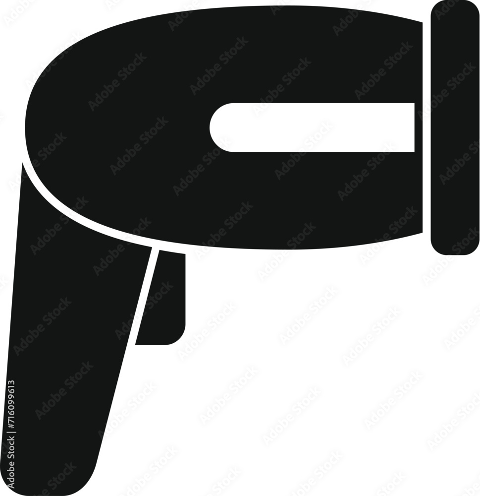 Poster handle scan device icon simple vector. check ticket. scan smart bar