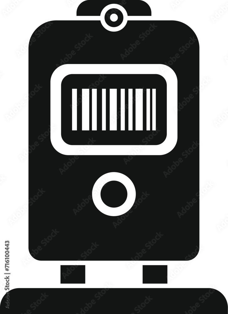 Poster ticket label app icon simple vector. quick sign response. scan smart
