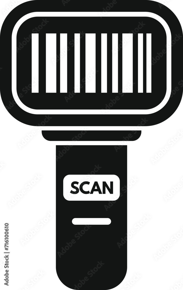 Poster scanner device icon simple vector. connection sign scan. smart bar